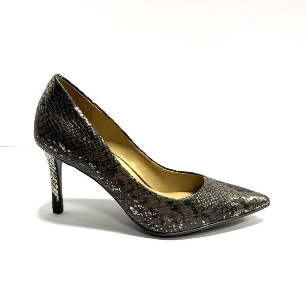 Naturalizer Womens Anna Pump Heel Brown Snake Size 9 M